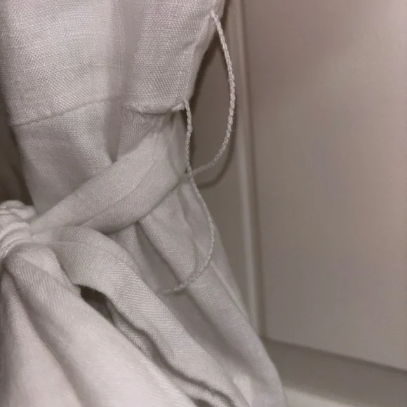 Equipment White Short-Sleeve Shirt Mini Dress with Tie Waist - Picture 8 of 8